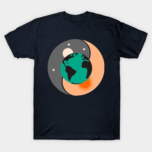 Night and day T-Shirt by OneStopNerdShop